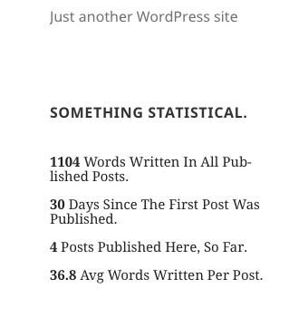 The WordPress  Statistics Plugin