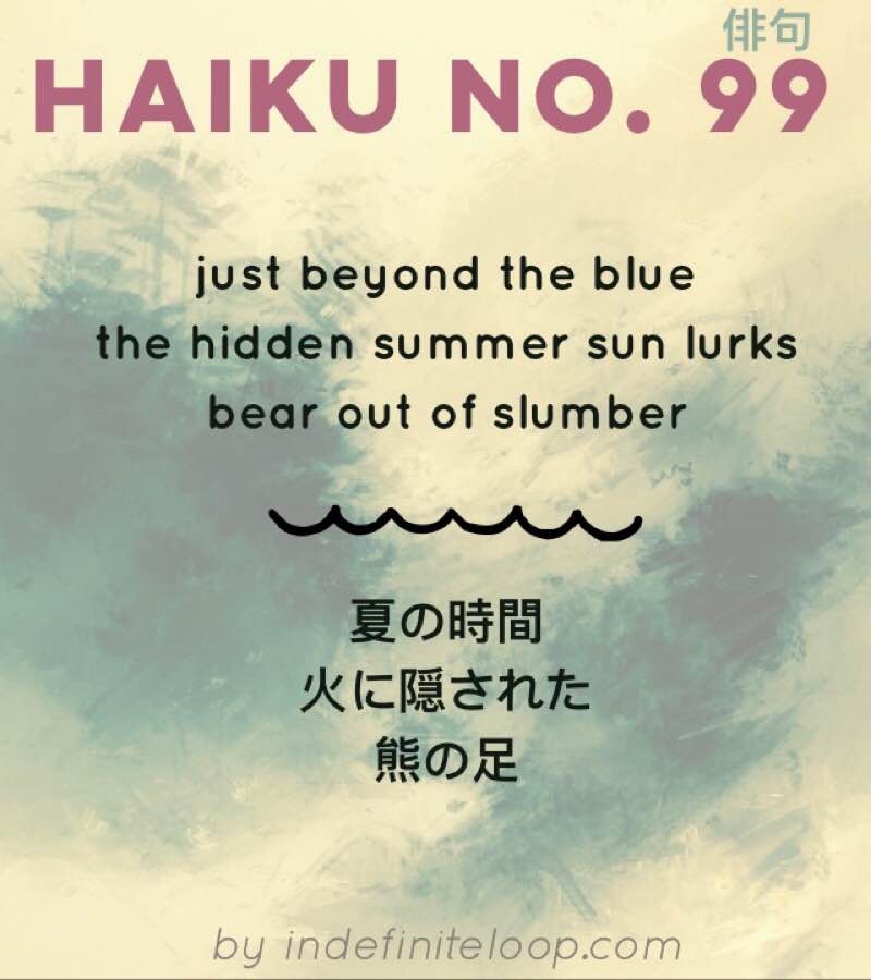 Haiku No. 99 - Sleeping Bears.
