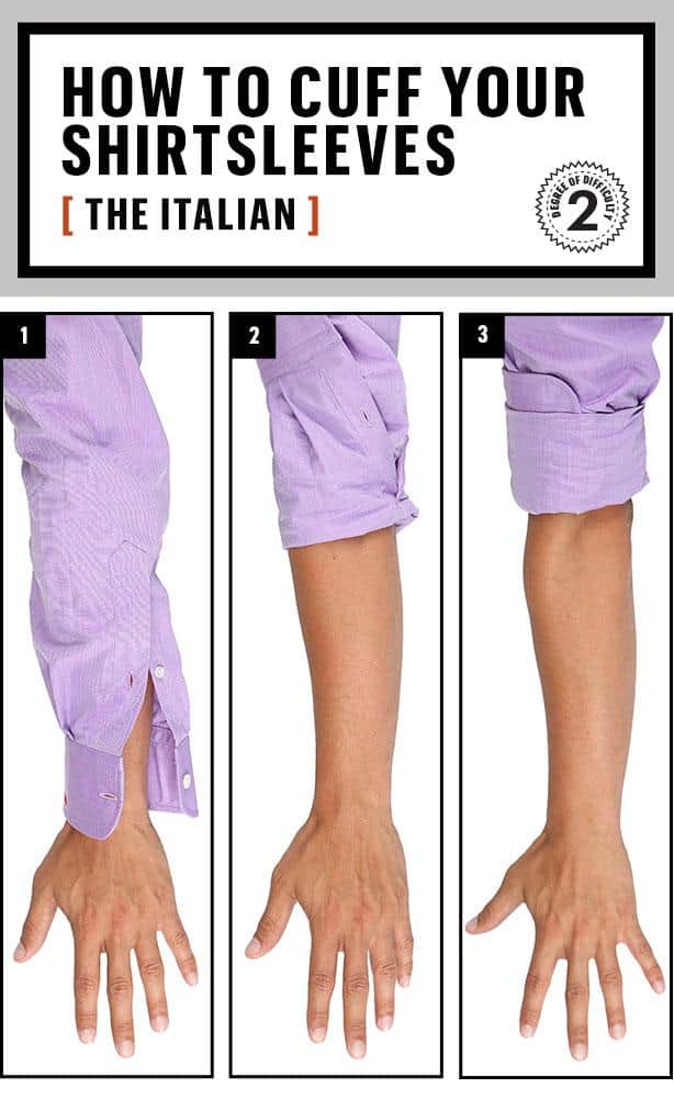 The Italian Sleeve Roll by Esquire Mag