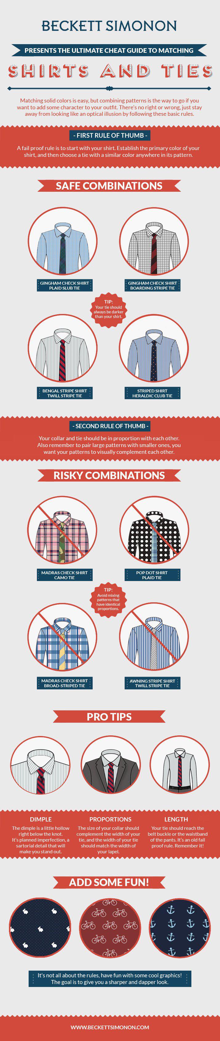 The Ultimate Cheat Guide To Matching Shirts, And Ties By Beckett Simonon