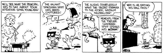 First Spaceman Spiff Comic Strip