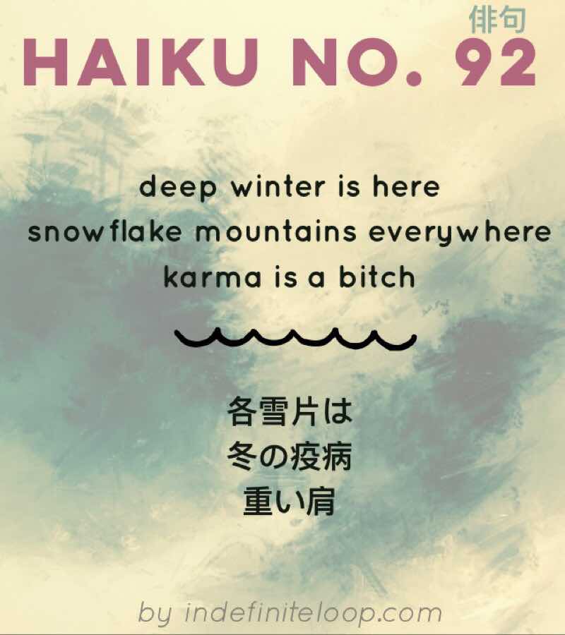 Haiku No. 92 - Round Robin.