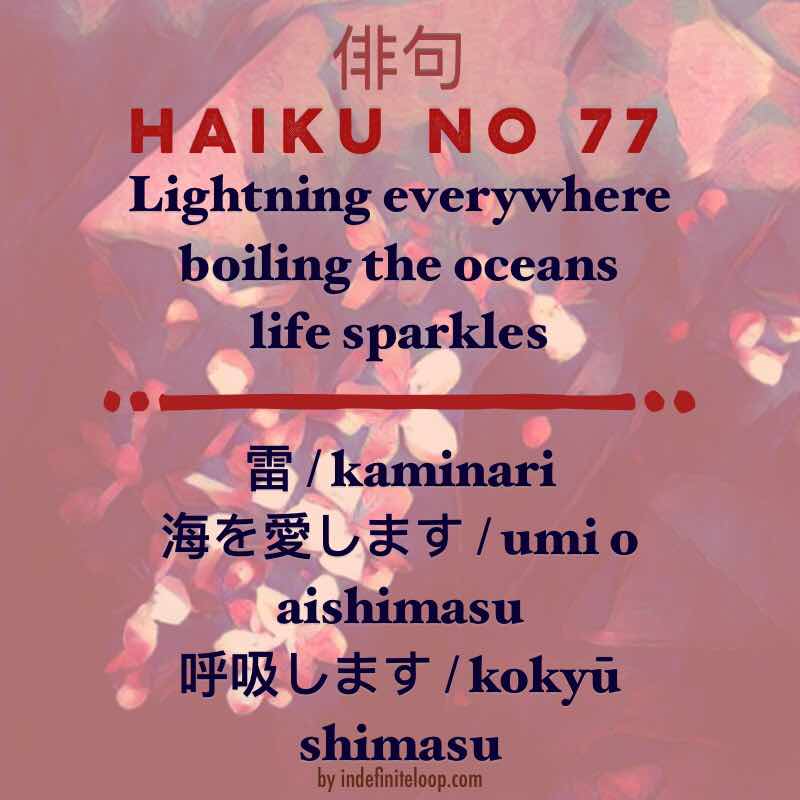 Haiku No. 77 - Evolution.