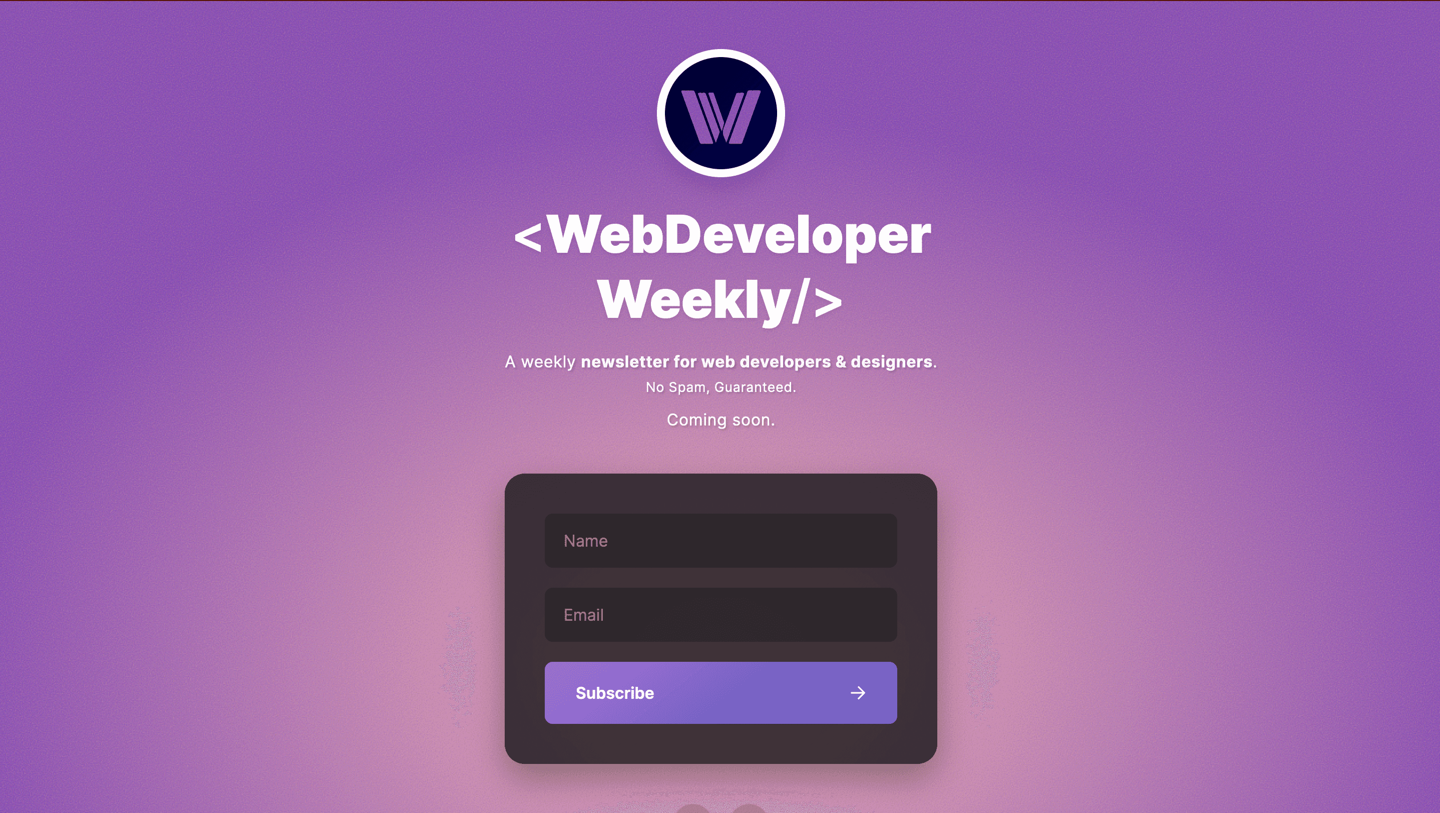 WebDeveloper Weekly - https://webdeveloperweekly.com